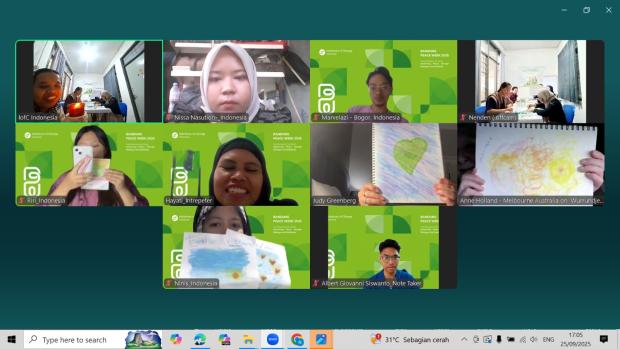 On line Art Therapy Session with Anna Holland and Judy Greenberg in Bandung Peace Week 2025 On line Art Therapy Session with Anna Holland and Judy Greenberg in Bandung Peace Week 2025