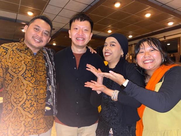 This photo was taken after representatives from different countries shared their cultural performances. A beautiful moment of unity in diversity